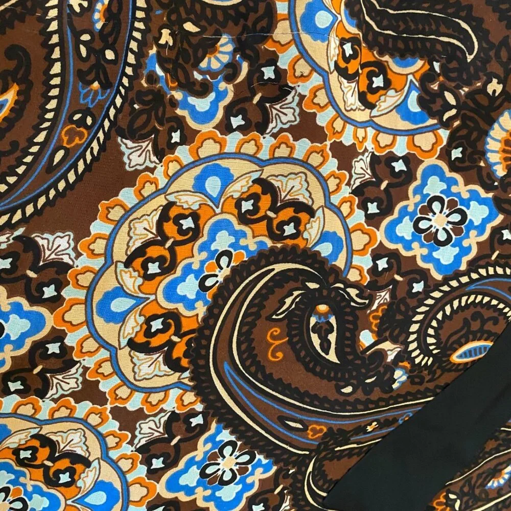 Bisou Bisou Michelle Bohbot Dress Babydoll Halter Maxi Brown Sz 8 Resort Boho